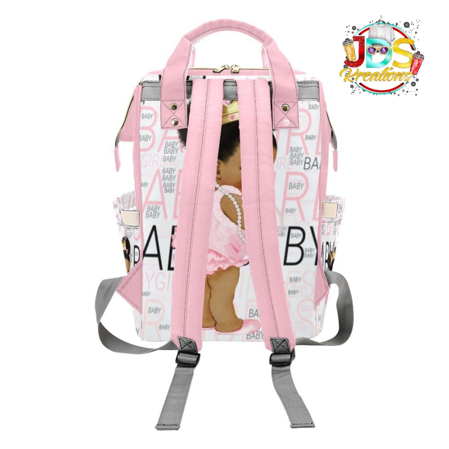 Baby Bag With All Over Printed Name Diaper Backpack (1688)