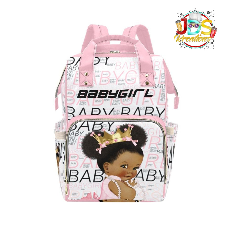 Baby Bag With All Over Printed Name Diaper Backpack (1688)